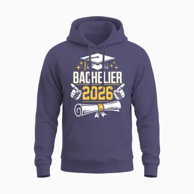 Bachelor Gift Congratulations Bac 2026 Diploma Bachelor Unisex Hoodie - Heather Sport Dark Navy
