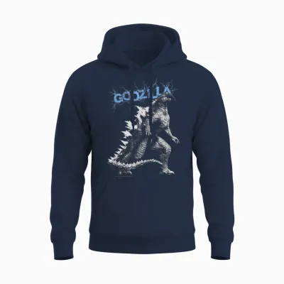 Monsterverse Godzilla Crackle - Officially Licensed Unisex Hoodie - Navy