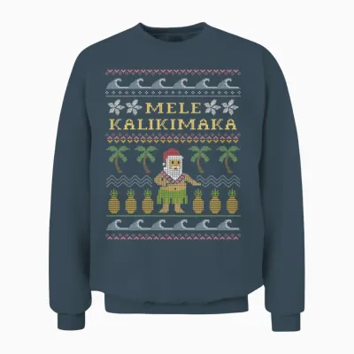 Mele Kalikimaka Christmas Unisex Sweatshirt - Dark Heather