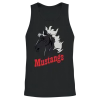 Mustang Horse — Lovers Unisex Tank Top - Black – 2