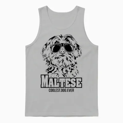 Maltese Dog Coolest Dog Ever Dog Mom Unisex Tank Top - Ash