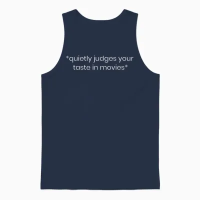 Funny Movie Lover Gifts | Film Critic Cinephile Cinema T-Shirt Small Unisex Tank Top - Navy