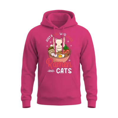 Ramen Cat Anime Unisex Hoodie - Heliconia