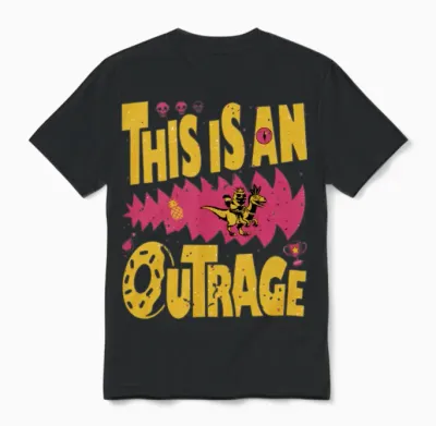 This Is an Outrage Comfort Colors Dungeon Crawler Unisex T-Shirt - Black
