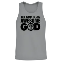 My God Is an Awesome God — Christian & Faith Unisex Tank Top - Sport Grey – 2