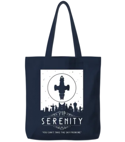 Serenity - You Can't Take the Sky from Me Firefly Tote Bags - Navy