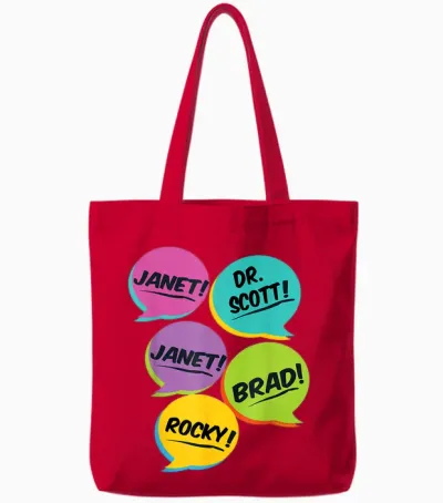 Rocky Horror Show Scène De Chambre à Coucher Tote Bags - Red
