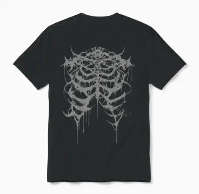 Horror Black Metal Death Metal | Gothic Goth Grunge Langarmshirt Unisex T-Shirt - Black