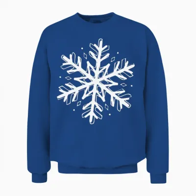 Snowflake Winter Xmas Unisex Sweatshirt - Royal