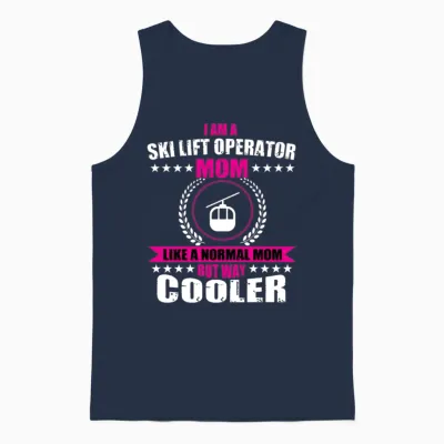 Ski Lift Operator Mom Unisex Tank Top - Navy