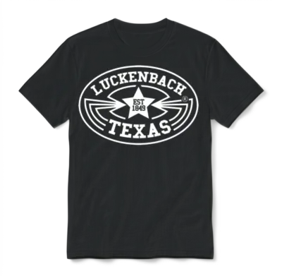 Luckenbach Vintage Texas Country Music Unisex T-Shirt - Black