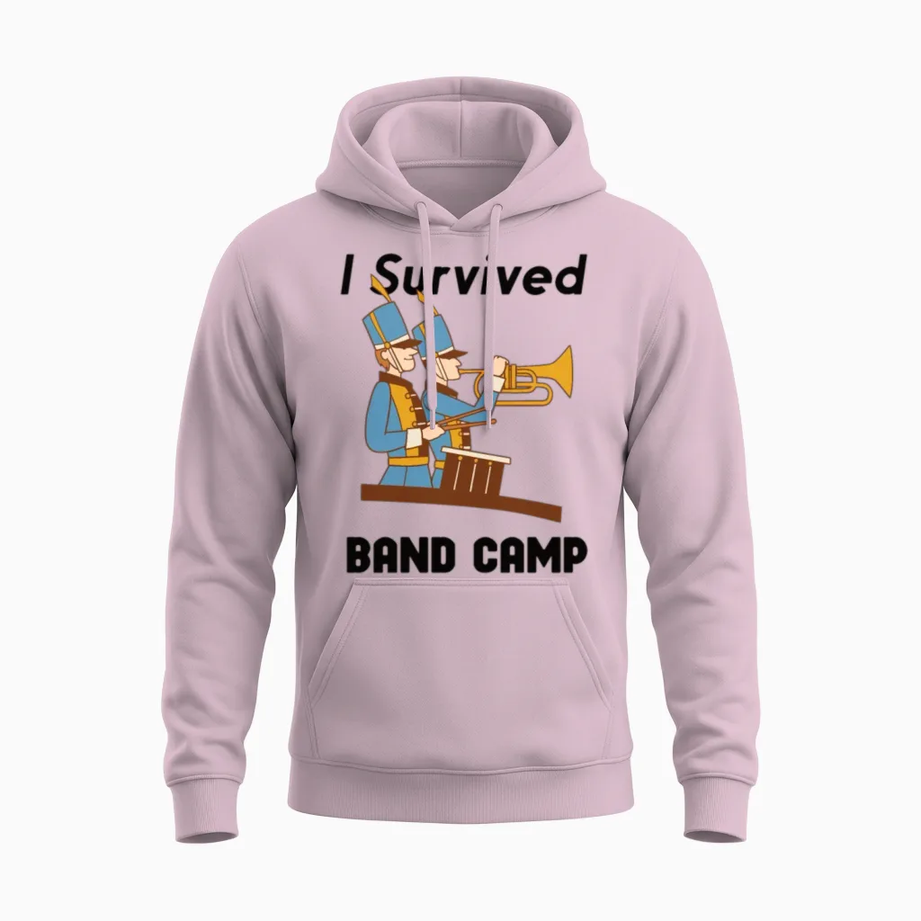Marching Band Clarinetist School Rehearsal Music Unisex Hoodie in Light Pink