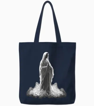 The Blessed Virgin Mary Tote Bags - Navy