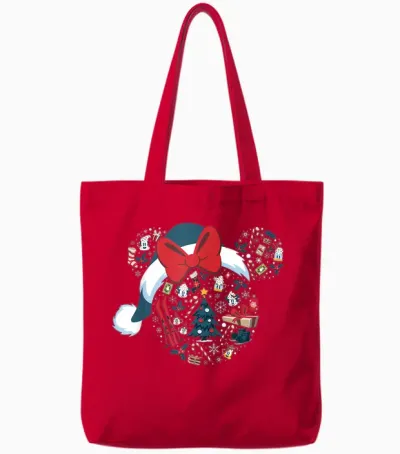 Disney Minnie Mouse Icon Winter Lodge Tote Bags - Red