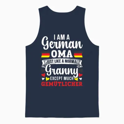 I Am a German Oma Grandma Deutschland Germany Unisex Tank Top - Navy
