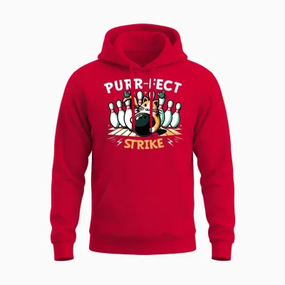Funny Bowling Team Bowler Strike Bowling Club Unisex Hoodie - Red