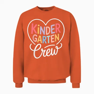 Crewshirt Für Den Kindergarten, Kinder, Crew, Lehrer, Junge, Mädchen Unisex Sweatshirt - Orange