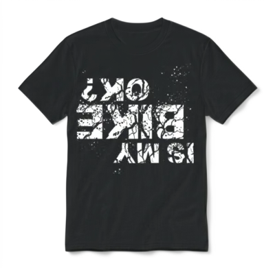 Is My Bike Ok - White Unisex T-Shirt - Black