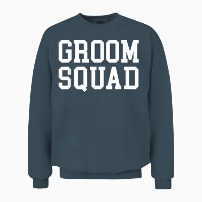 Groom Squad Bachelor Party Unisex Sweatshirt - Dark Heather