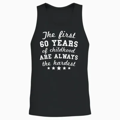 60 Years of Childhood 60th Birthday Unisex Tank Top - Black