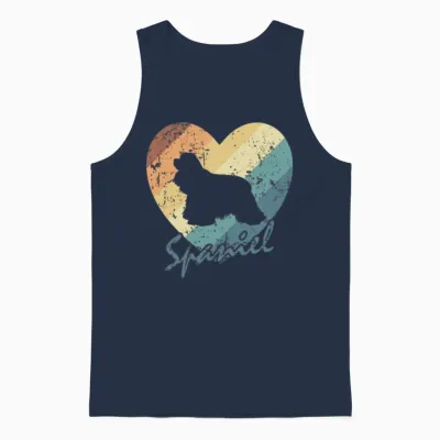 Cocker Spaniel Dog Spaniel Pet Dog Unisex Tank Top - Navy