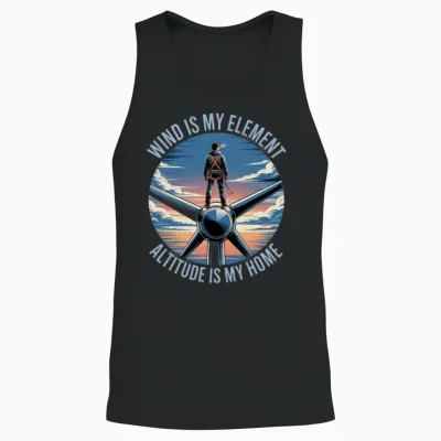 Wind Is My Element Wind Turbine Technician Unisex Tank Top - Black
