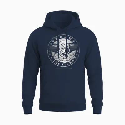 Bozo the Clown Faded Vintage T-Shirt, Black, S Unisex Hoodie - Navy