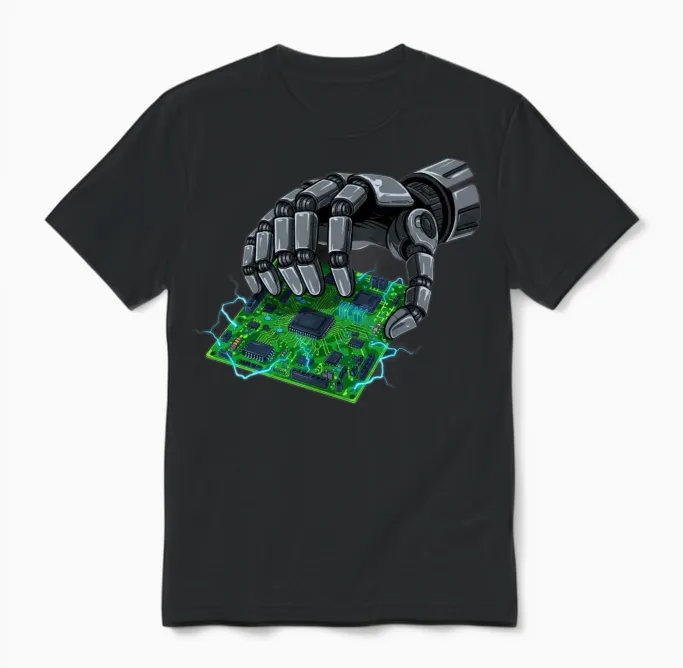 Neon Circuit Breaker Unisex T-Shirt in Black