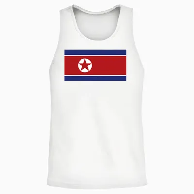 North Korea, North Korea Unisex Tank Top - White