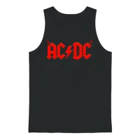 Ac/dc Red Logo with Devil's Horns Unisex Tank Top - Black – 1