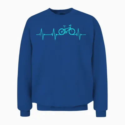 Mountain Bike Heartbeat Cycling Cool Bike Unisex Sweatshirt - Royal