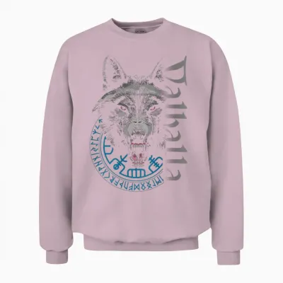 Viking Valhalla Krieger Normanne Runenkreis Götter Nordic Compass Viking T-Shirt, Black, Small, Unisex, Short Sleeve, T-Shirt, Norse Mythology Wolf Rune Unisex Sweatshirt - Light Pink