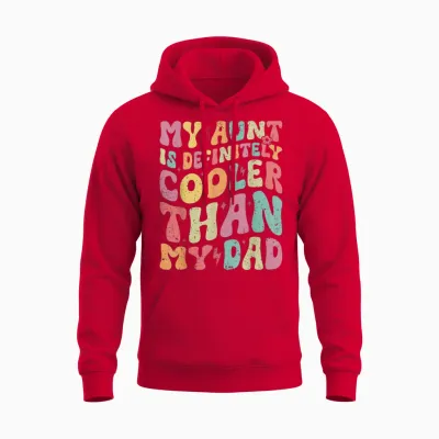 Meine Tante Ist Definitiv Cooler Als Mein Vater, Junge, Mädchen, Tante Love Unisex Hoodie - Red