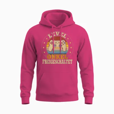 Onkel Level Loading Schwangerschaft Verkünden Baby Party Unisex Hoodie - Heliconia