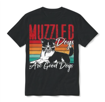 Service Dog Trainer Muzzled Dogs Are Dog Handler Unisex T-Shirt - Black
