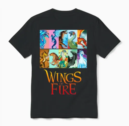 Vintage Wings of Fire All Together for Men Women Unisex T-Shirt in Black