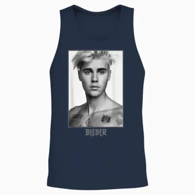 Justin Bieber Sorry Photo Unisex Tank Top - Navy