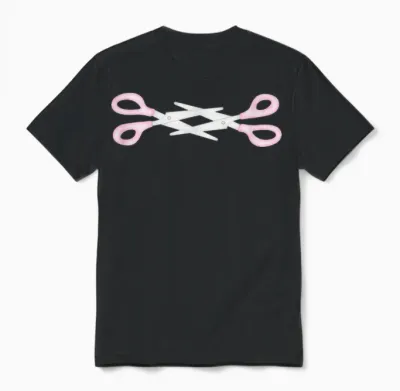 Lesbische Schere Lgbtq+ Pride Sapphic Graphic Cute Lesbisch Unisex T-Shirt - Black