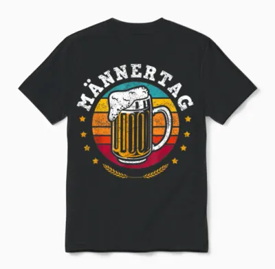 Männertag Saufen Männertour Bier Fan Bierflasche Alkohol Unisex T-Shirt - Black