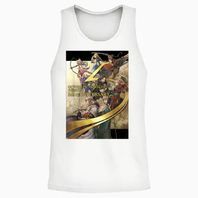 Octopath Traveler: Cotc - 5th Anniversary Unisex Tank Top - White