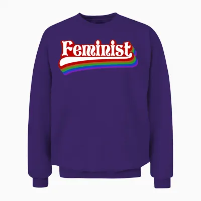 Feminist Vintage Retro Unisex Sweatshirt - Purple