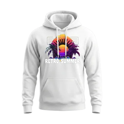 Retro Summer Unisex Hoodie - White