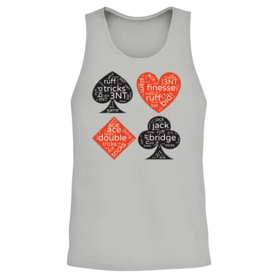 Contract Bridge Player Unisex Tank Top - Ash