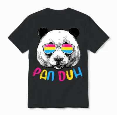 Pan Duh Pansexual Pride Flag Lgbtq Unisex T-Shirt - Black