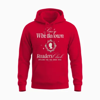 Bridgerton Lady Whistledown Readers Club Officially Licensed Unisex Hoodie - Red