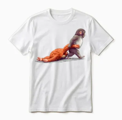 Monkey Punch Baby Graphic Little Punch Big Love Unisex T-Shirt - White