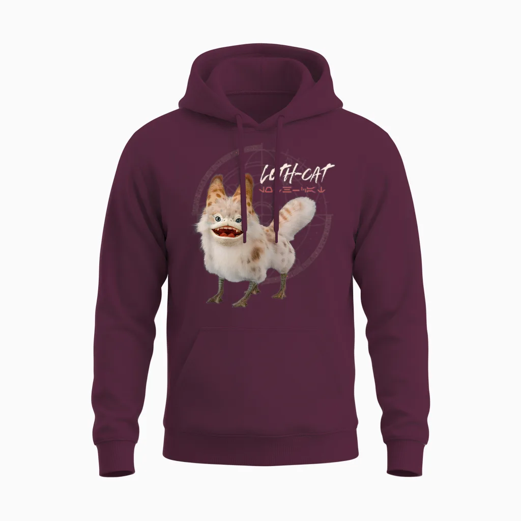 Star Wars Ahsoka Sabine's Loth-Cat Aurebesh Disney+ T-Shirt, Black Unisex Hoodie in Maroon