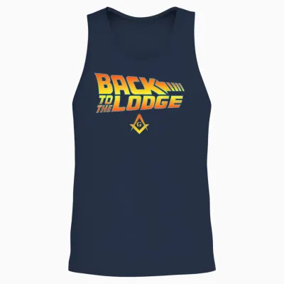 Back to the Lodge T-Shirt by Kuyang Freemason Unisex Tank Top - Navy