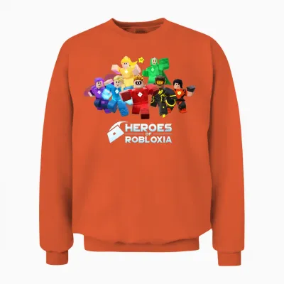 Heroes of Robloxia Unisex Sweatshirt - Orange