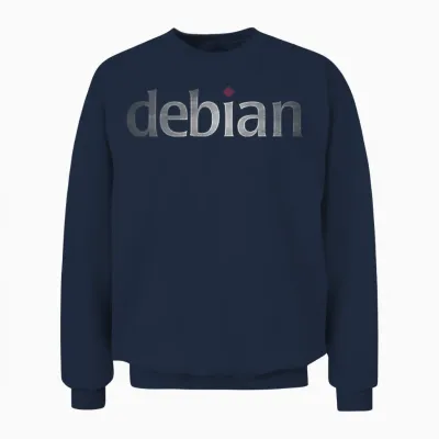 Minimalistisches, Von Linux Getragenes Logo-T-Shirt Von Debian Clean Design Für Entwickler Unisex Sweatshirt - Navy